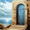 Scenic Sea Door Diamond Painting