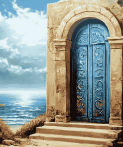 Scenic Sea Door Diamond Painting