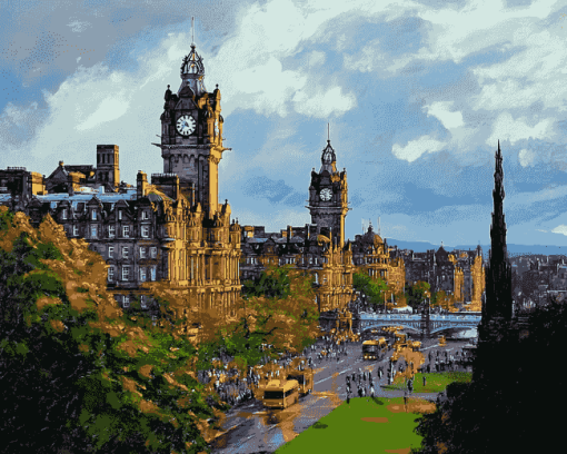 Scott Monument Edinburgh Diamond Painting