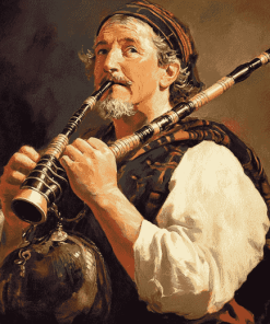 Scottish Bagpipes Vintage Diamond Painting