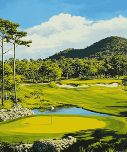 Sea Pine Golf Landscape Diamond Painting