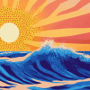 Sea Sunset Pop Art Diamond Painting