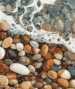 Seaside Serenity Pebbles Diamond Painting