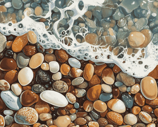 Seaside Serenity Pebbles Diamond Painting