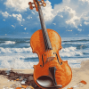 Seaside Violin Harmony Diamond Painting