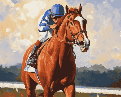 Secretariat Big Red Horse Diamond Painting