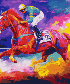 Secretariat Horse Race Diamond Painting