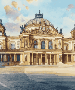 Semperoper Dresden Building Diamond Painting