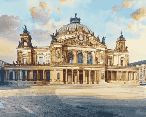 Semperoper Dresden Building Diamond Painting