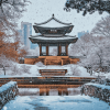 Seoul Winter Landscapes Diamond Painting