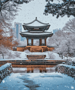 Seoul Winter Landscapes Diamond Painting