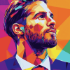 Sergio Ramos Colorful Pop Diamond Painting