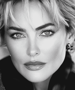 Sharon Stone Black and White Diamond Painting