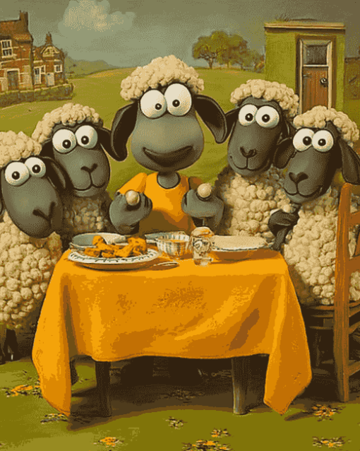 Shaun The Sheep Animation Diamond Painting