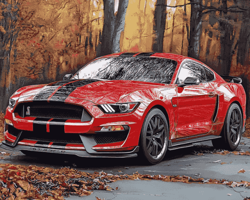 Shelby Mustang Car Engines Diamond Painting