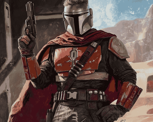 Sheriff Mandalorian Art Diamond Painting