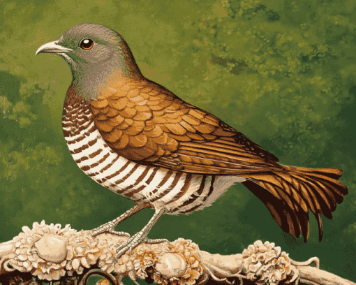 Shining Bronze Cuckoo Bird Diamond Painting