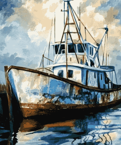 Shrimp Boat Engines Diamond Painting