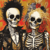 Sid and Nancy Skull Animation Diamond Painting