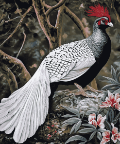 Silver Pheasant Bird Diamond Painting