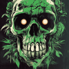 Skull Monkey Green Apes Diamond Painting