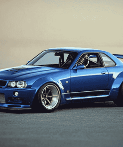 Skyline Car Blue Diamond Painting