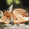 Sleepy Deer Diamond Painting