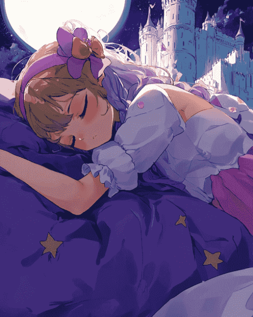 Sleepy Princess Anime Diamond Painting