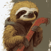 Sloth Cartoon Animation Diamond Painting