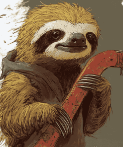 Sloth Cartoon Animation Diamond Painting