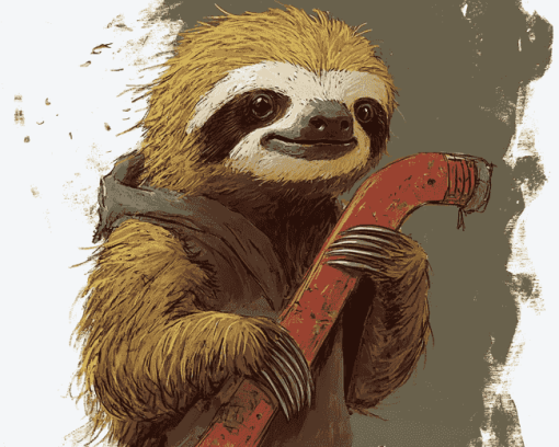 Sloth Cartoon Animation Diamond Painting