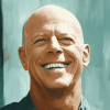 Smiling Bruce Willis Diamond Painting