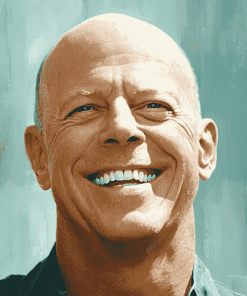 Smiling Bruce Willis Diamond Painting