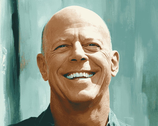 Smiling Bruce Willis Diamond Painting