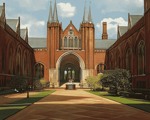 Smithsonian Castle Architectural Diamond Painting