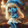 Smurfette Blue Animation Diamond Painting