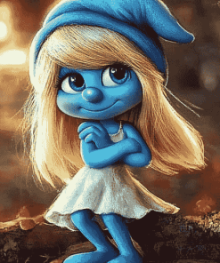 Smurfette Blue Animation Diamond Painting