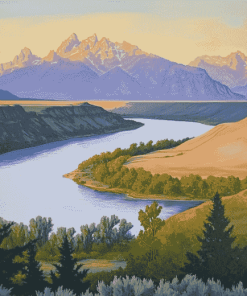 Snake River Scenic View Diamond Painting