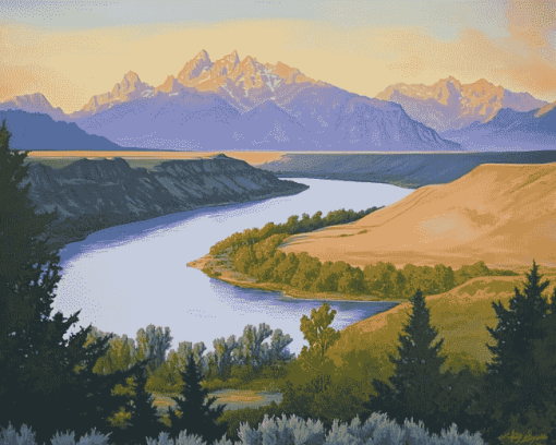 Snake River Scenic View Diamond Painting