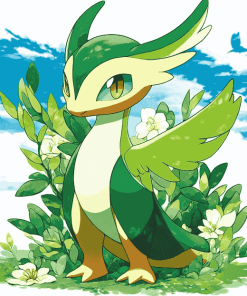 Snivy Anime Magic Diamond Painting