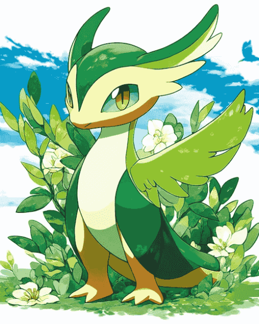 Snivy Anime Magic Diamond Painting