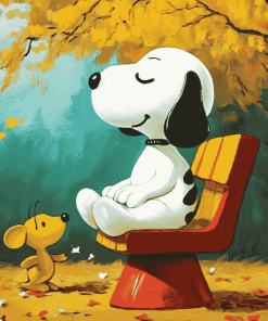 Snoopy and Woodstock Cartoon Diamond Painting