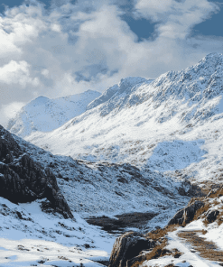 Snowdonia Winter Landscape Diamond Painting