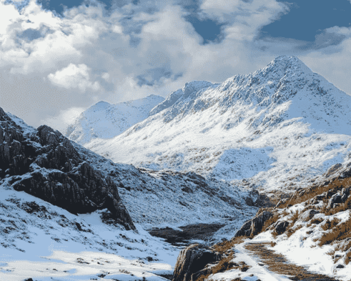 Snowdonia Winter Landscape Diamond Painting