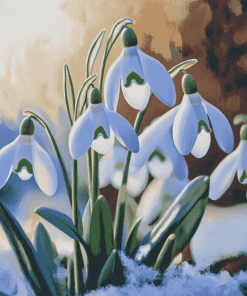 Snowdrops Blossoms Diamond Painting