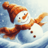 Snowman Cartoon Magic Diamond Painting