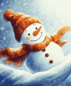 Snowman Cartoon Magic Diamond Painting