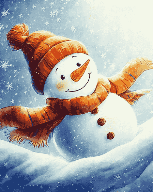 Snowman Cartoon Magic Diamond Painting