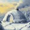 Snowy Igloo Landscapes Diamond Painting