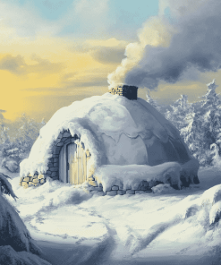 Snowy Igloo Landscapes Diamond Painting